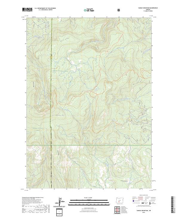 US Topo 7.5-minute map for Yamsay Mountain OR