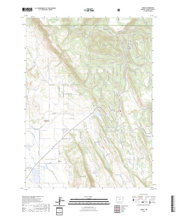 US Topo 7.5-minute map for Yonna OR