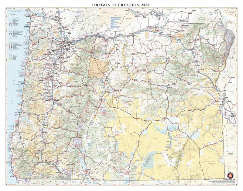 Oregon Recreation Map by Benchmark Maps – American Map Store