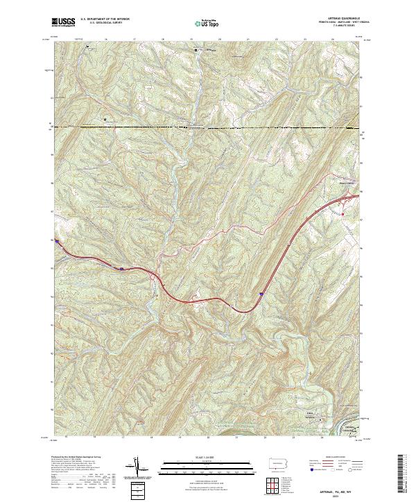 US Topo 7.5-minute map for Artemas PAMDWV