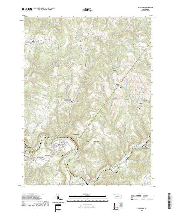 US Topo 7.5-minute map for Avonmore PA