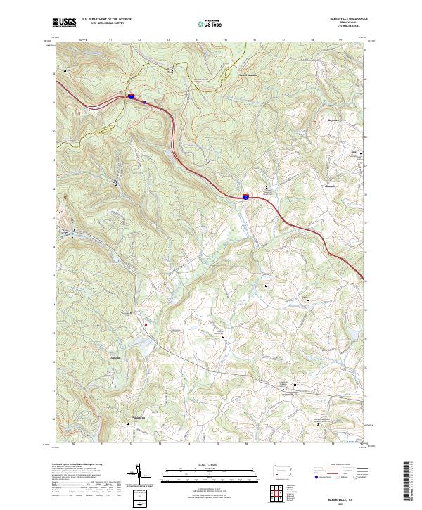 US Topo 7.5-minute map for Bakersville PA