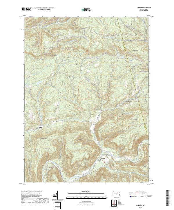 US Topo 7.5-minute map for Barbours PA