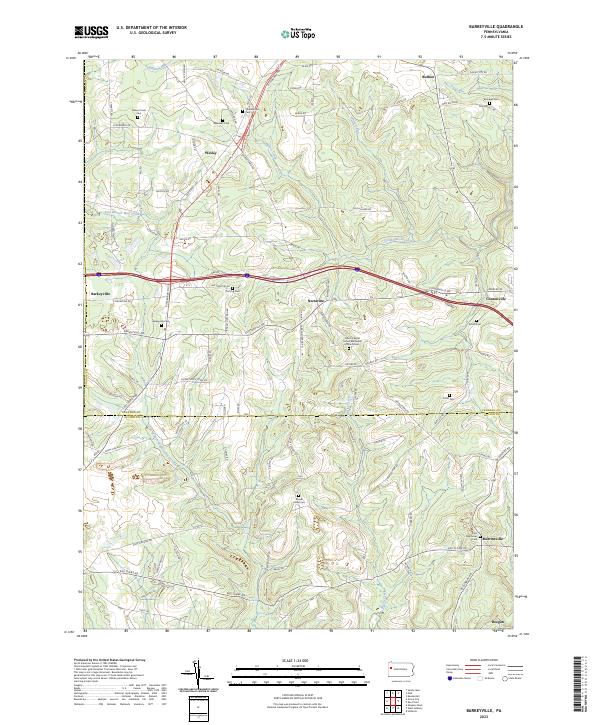 US Topo 7.5-minute map for Barkeyville PA