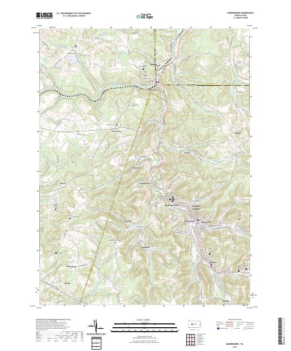 US Topo 7.5-minute map for Barnesboro PA