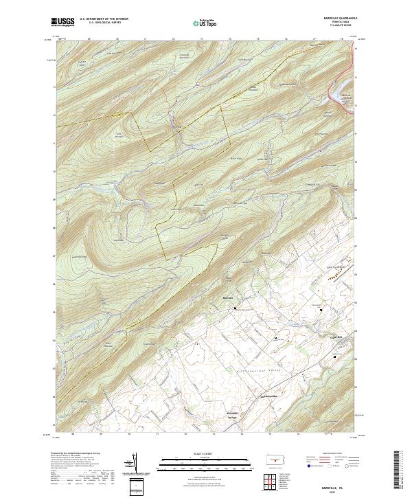 US Topo 7.5-minute map for Barrville PA