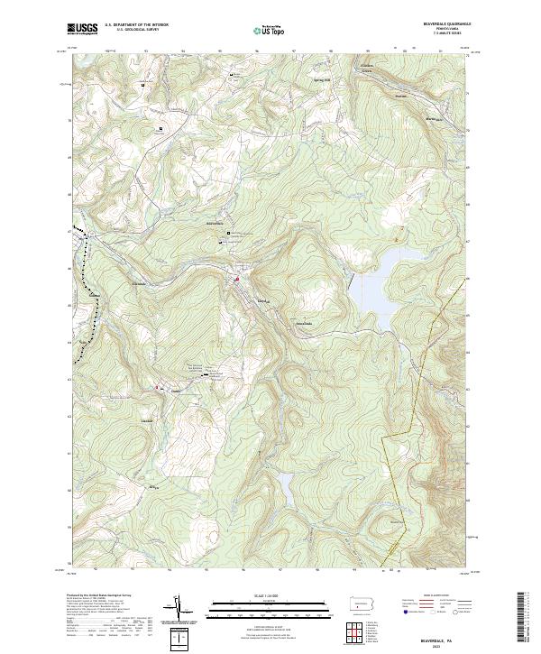 US Topo 7.5-minute map for Beaverdale PA