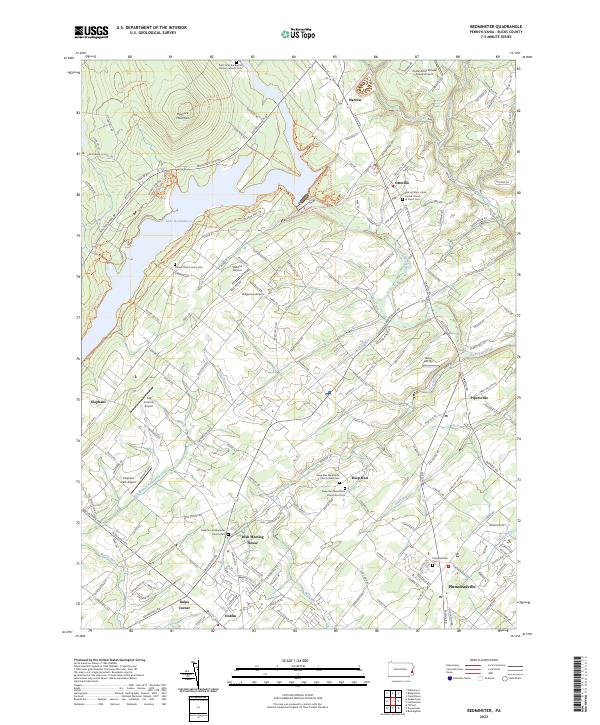 US Topo 7.5-minute map for Bedminster PA