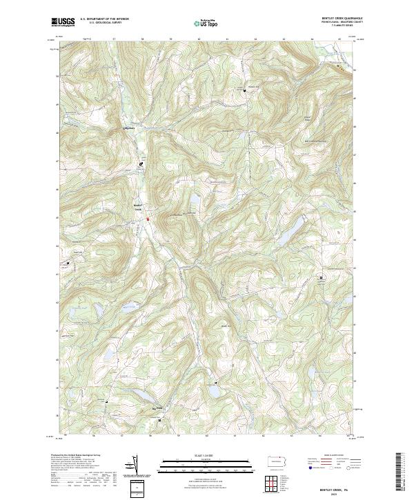 US Topo 7.5-minute map for Bentley Creek PA