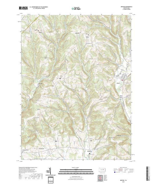 US Topo 7.5-minute map for Benton PA