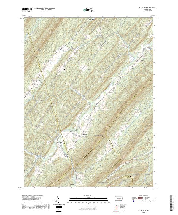 US Topo 7.5-minute map for Blairs Mills PA