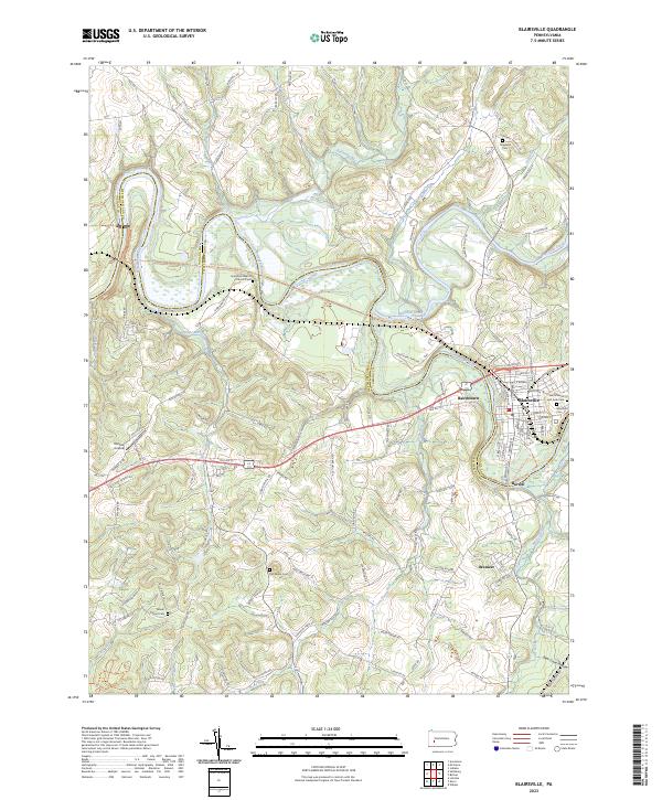 US Topo 7.5-minute map for Blairsville PA