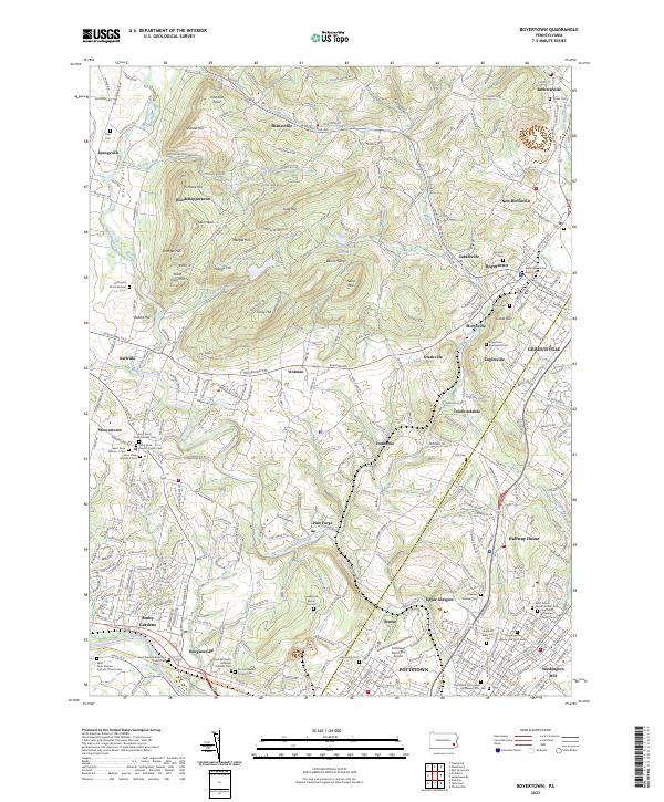 US Topo 7.5-minute map for Boyertown PA