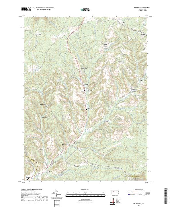 US Topo 7.5-minute map for Brandy Camp PA