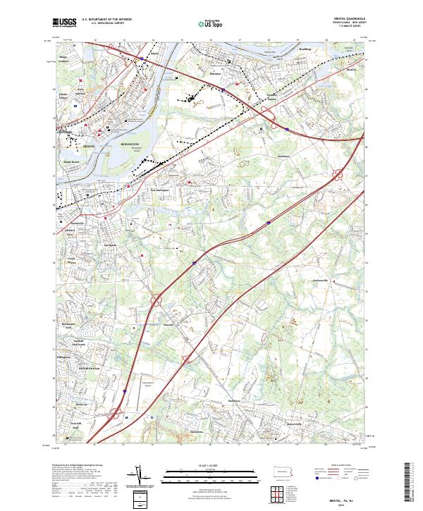 US Topo 7.5-minute map for Bristol PANJ