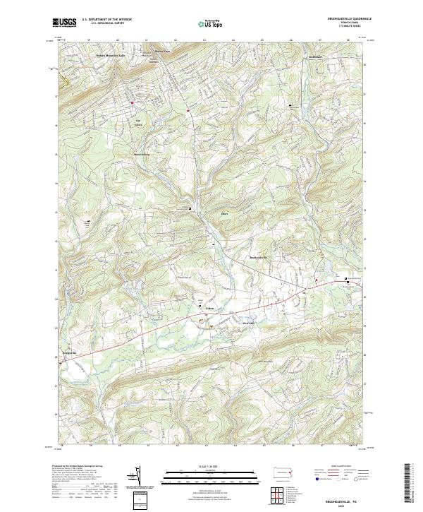 US Topo 7.5-minute map for Brodheadsville PA