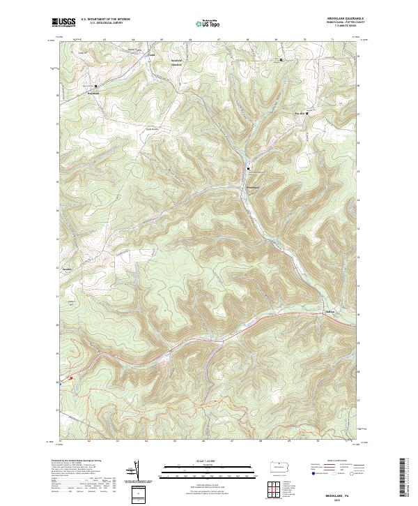 US Topo 7.5-minute map for Brookland PA