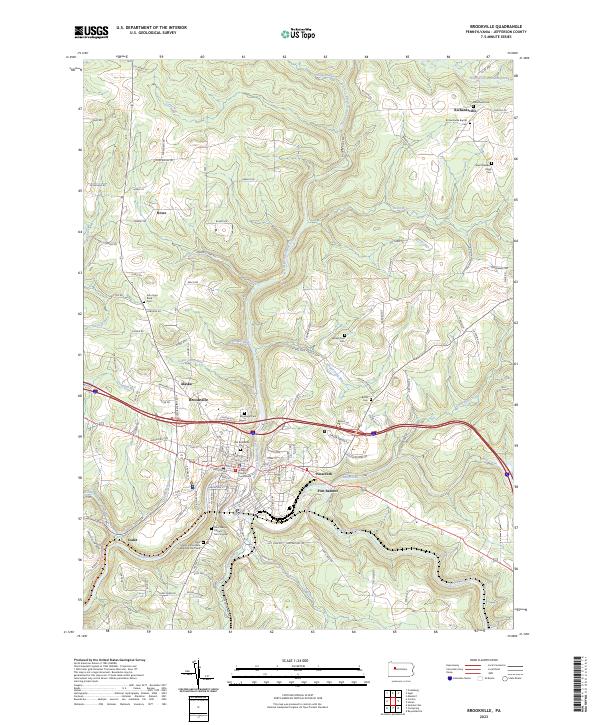 US Topo 7.5-minute map for Brookville PA