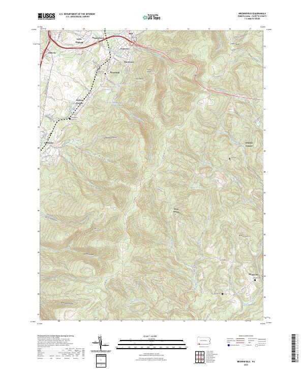 US Topo 7.5-minute map for Brownfield PA