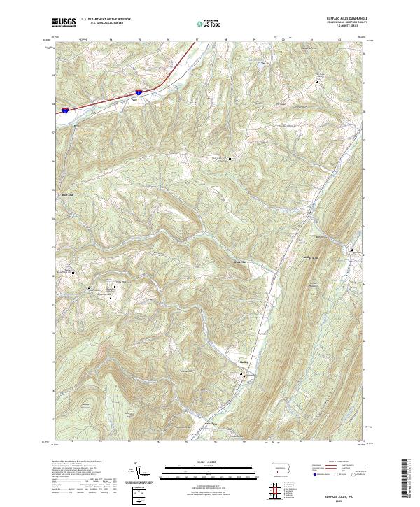 US Topo 7.5-minute map for Buffalo Mills PA