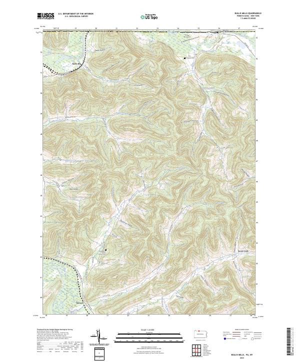 US Topo 7.5-minute map for Bullis Mills PANY