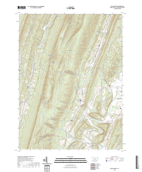 US Topo 7.5-minute map for Butler Knob PA