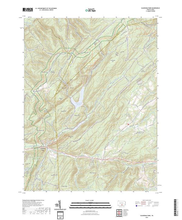 US Topo 7.5-minute map for Caledonia Park PA