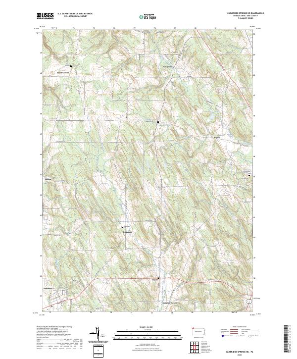 US Topo 7.5-minute map for Cambridge Springs NE PA