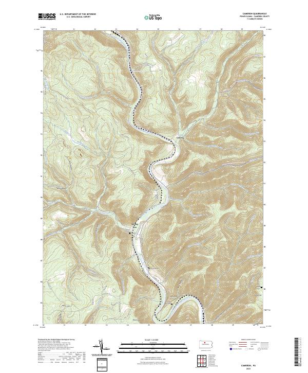 US Topo 7.5-minute map for Cameron PA