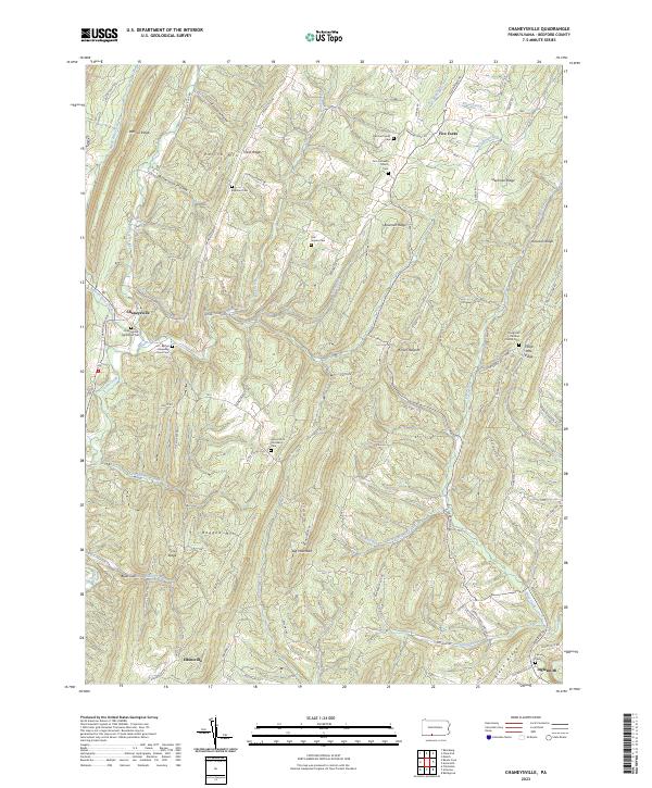 US Topo 7.5-minute map for Chaneysville PA