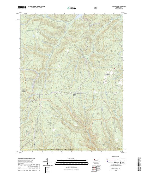 US Topo 7.5-minute map for Cherry Grove PA