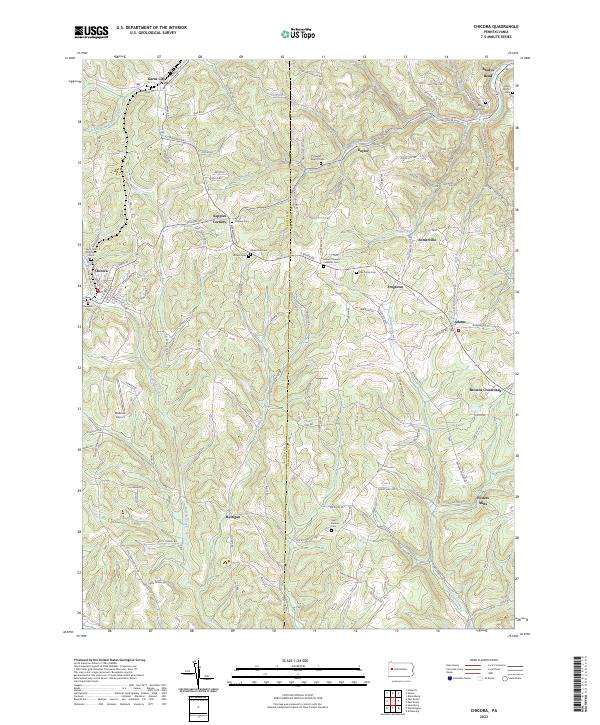 US Topo 7.5-minute map for Chicora PA