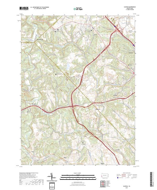 US Topo 7.5-minute map for Clinton PA