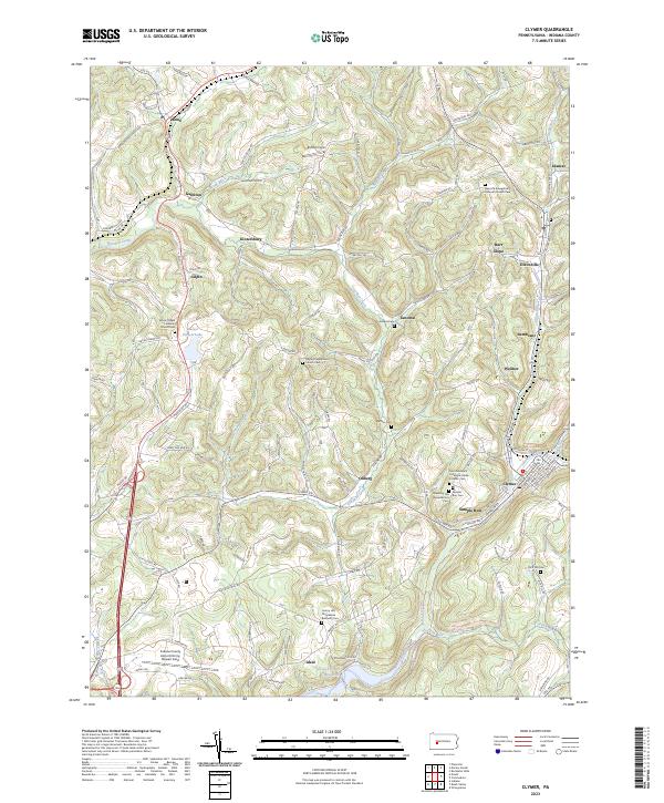 US Topo 7.5-minute map for Clymer PA