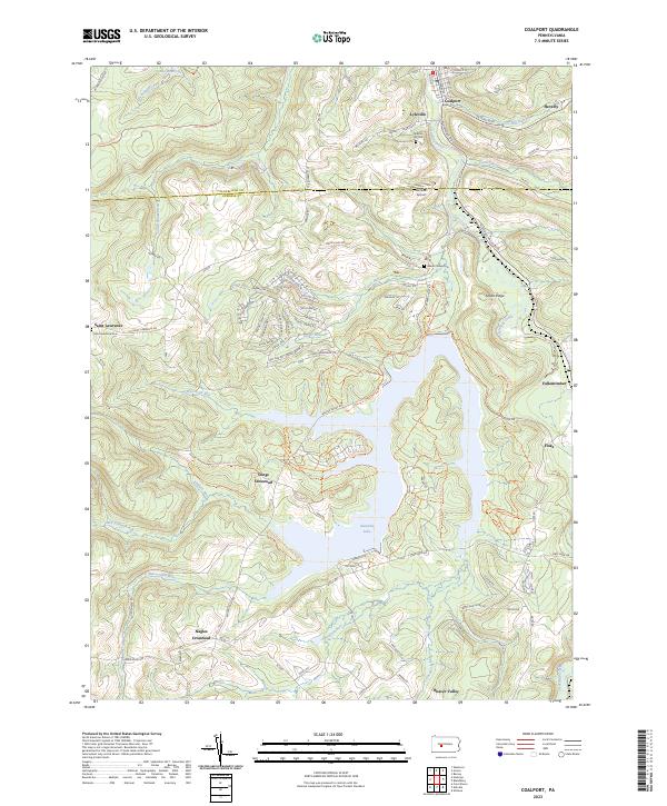 US Topo 7.5-minute map for Coalport PA