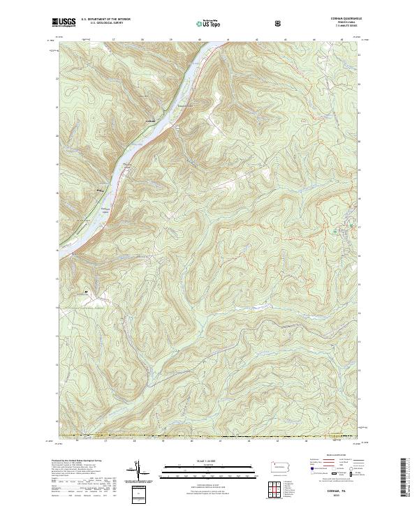 US Topo 7.5-minute map for Cobham PA