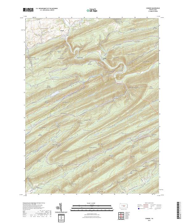 US Topo 7.5-minute map for Coburn PA