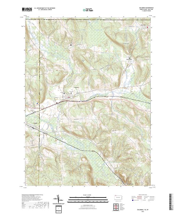 US Topo 7.5-minute map for Columbus PANY