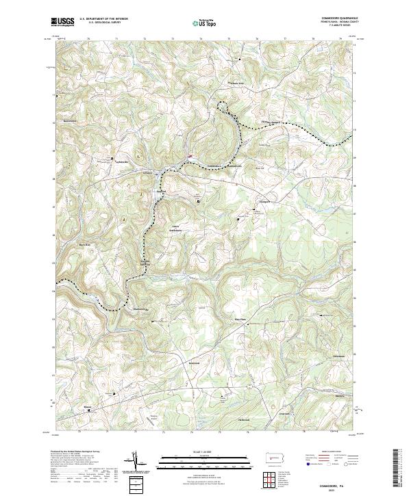 US Topo 7.5-minute map for Commodore PA