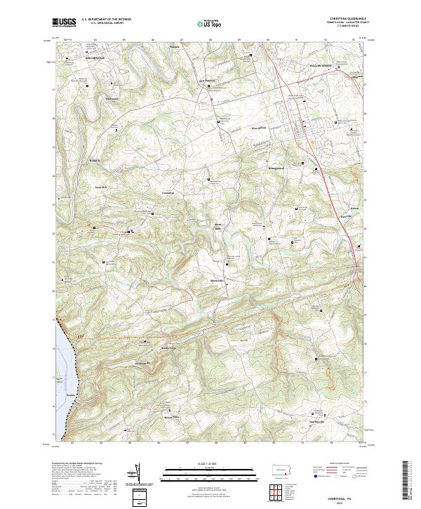 US Topo 7.5-minute map for Conestoga PA