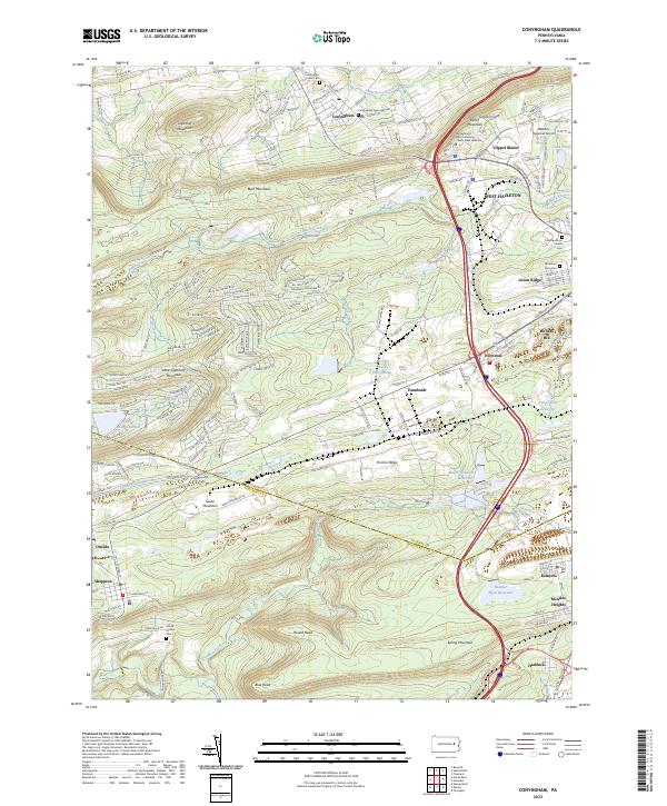 US Topo 7.5-minute map for Conyngham PA