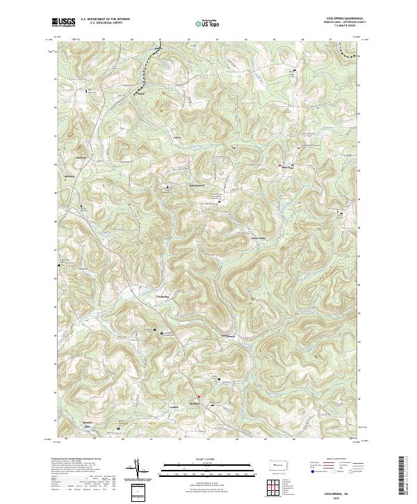 US Topo 7.5-minute map for Coolspring PA