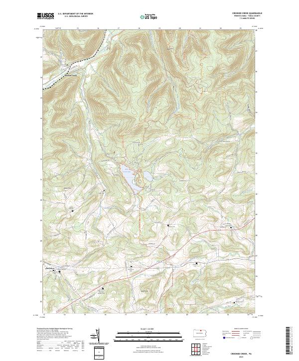 US Topo 7.5-minute map for Crooked Creek PA