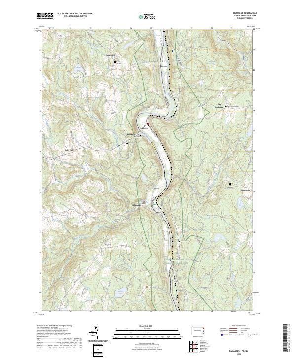 US Topo 7.5-minute map for Damascus PANY