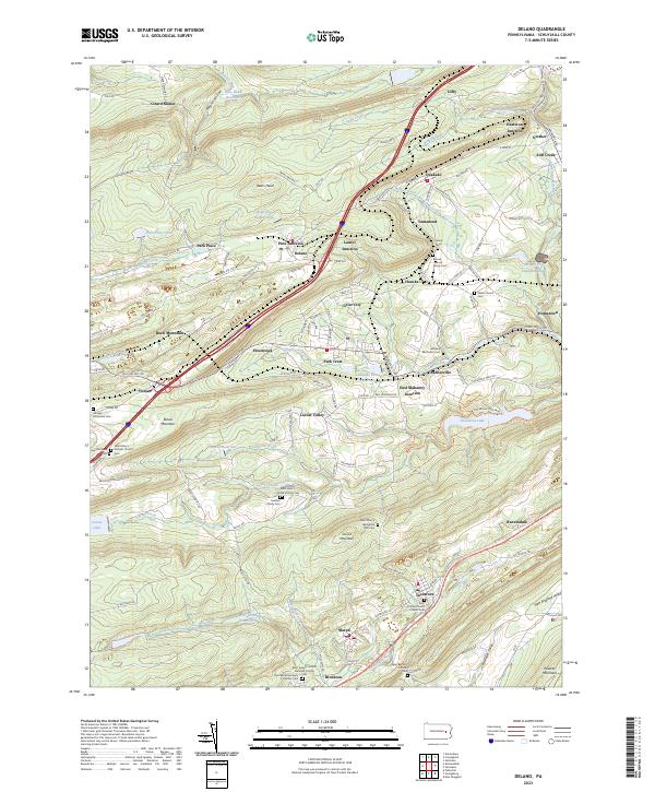 US Topo 7.5-minute map for Delano PA