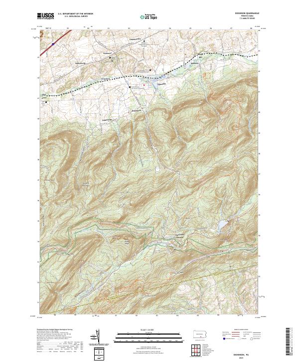 US Topo 7.5-minute map for Dickinson PA