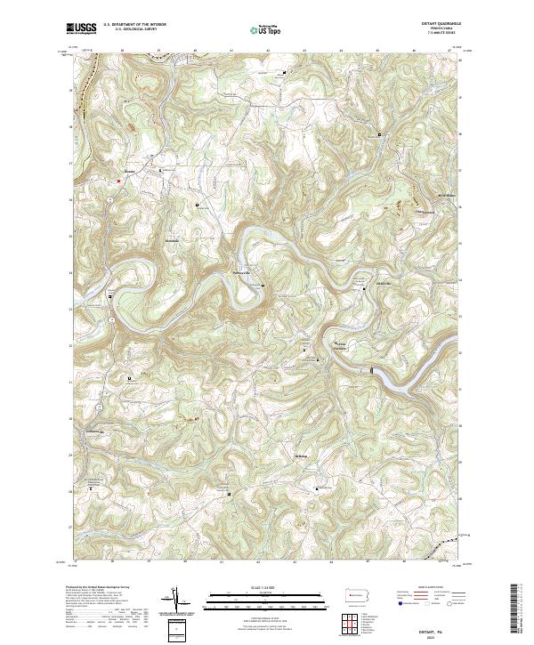 US Topo 7.5-minute map for Distant PA