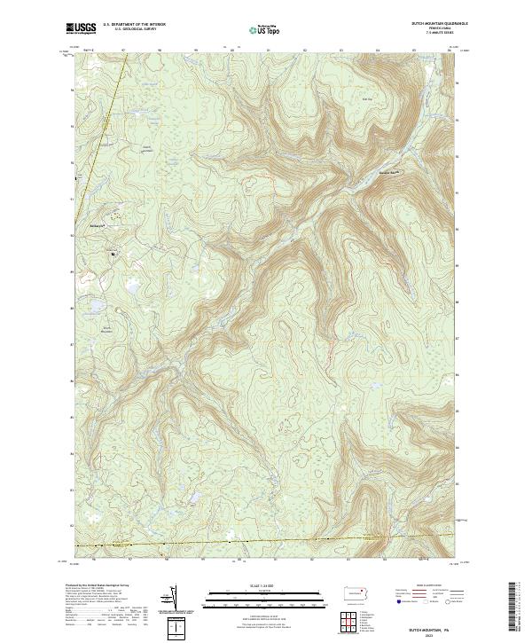 US Topo 7.5-minute map for Dutch Mountain PA