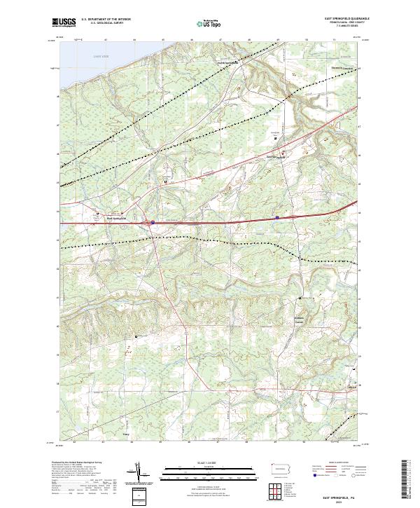 US Topo 7.5-minute map for East Springfield PA