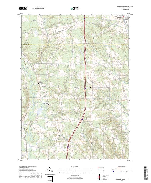 US Topo 7.5-minute map for Edinboro South PA